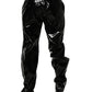 Black Nylon Straight Men Pants
