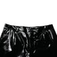 Black Nylon Straight Men Pants