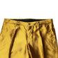 Yellow Silk Tapered Dress Men Pants