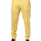 Yellow Flax Tapered Dress Men Pants