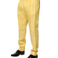 Yellow Flax Tapered Dress Men Pants