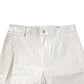 White Nylon Tapered Dress Men Pants