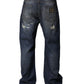 Blue Washed Tattered Cotton Men Jeans