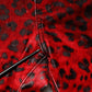 Red Leopard Print Cotton Skinny Denim Jeans