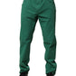 Green Cotton Stretch Skinny Men Denim Jeans