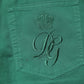 Green Cotton Stretch Skinny Men Denim Jeans