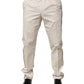 White Cotton Dress Slim Formal Pants