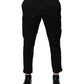 Black Cotton Dress Slim Formal Pants