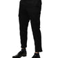 Black Cotton Dress Slim Formal Pants