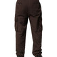 Brown Cotton Cargo Jogger Men Pants