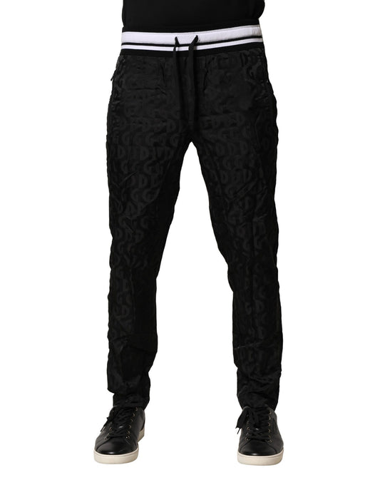 Black Nylon DG Monogram Jogger Pants