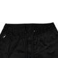 Black Cotton Mid Waist Jogger Pants