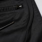 Black Cotton Mid Waist Jogger Pants