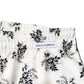 White Floral Silk Casual Lounge Pants