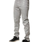 Silver Cotton Stretch Slim Denim Jeans