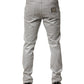 Silver Cotton Stretch Slim Denim Jeans