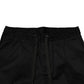 Black Cotton Mid Waist Jogger Pants