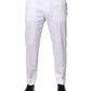 White Cotton Dress Slim Formal Pants
