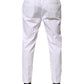White Cotton Dress Slim Formal Pants