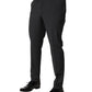 Black Wool Dress Slim Formal Pants