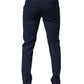 Dark Blue Wool Dress Formal Pants