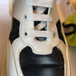 White Padded Mid Calf Lace Up Boots Shoes