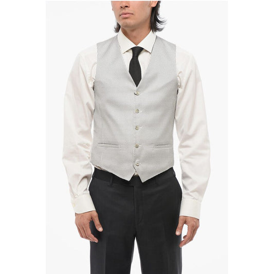 CC COLLECTION 5 Buttons Vest With Dot Motif