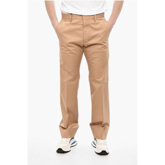 Straight Leg Cotton Twill Pants with Belt Loop