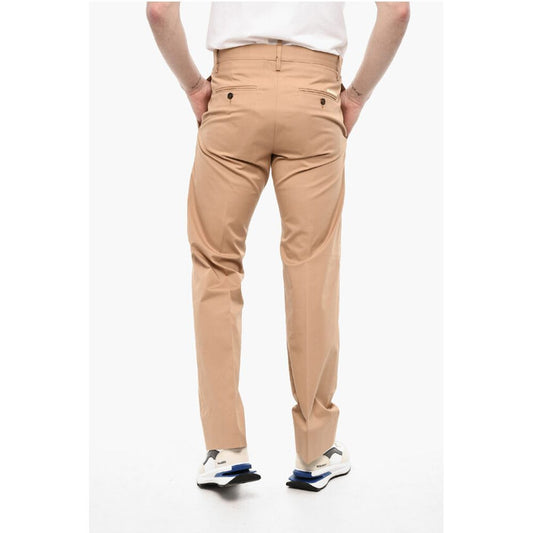 Straight Leg Cotton Twill Pants with Belt Loop
