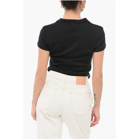 Cropped Fit T-Shirt with Wrap Design
