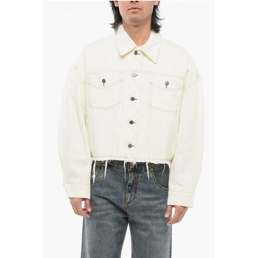 NATACHA RAMSAY-LEVI Denim Jacket with Visible Stitching and
