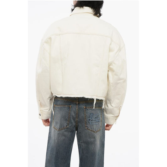 NATACHA RAMSAY-LEVI Denim Jacket with Visible Stitching and