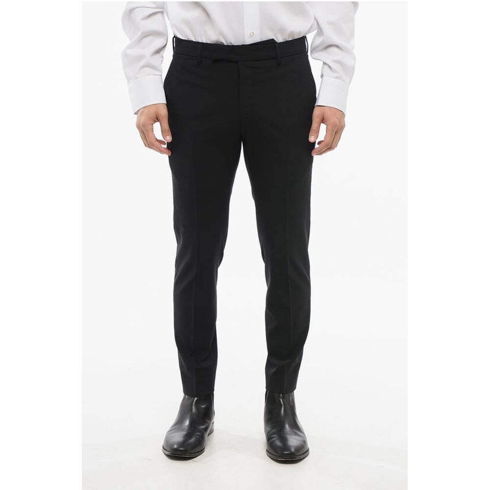 4-Pocketed Stretch Virgin Wool Pants