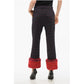 EVERYWEAR Cropped Pants with Faux Fur Trim