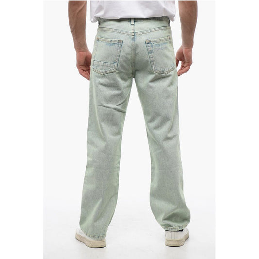 Straight Fit OVERDYE LOGO Denims with Belt Loops 24cm