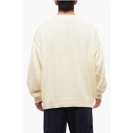 Cotton Sweater With Embossed Logo