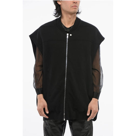 DRKSHDW Zip-up Jersey Vest with Oversized Design