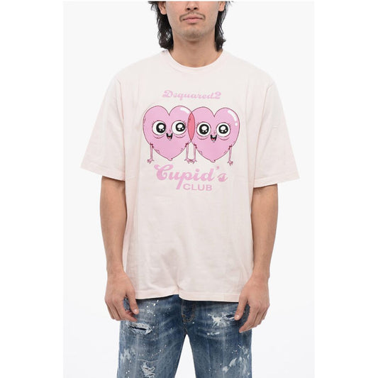 Crew Neck CUPID'S CLUB Cotton T-Shirt