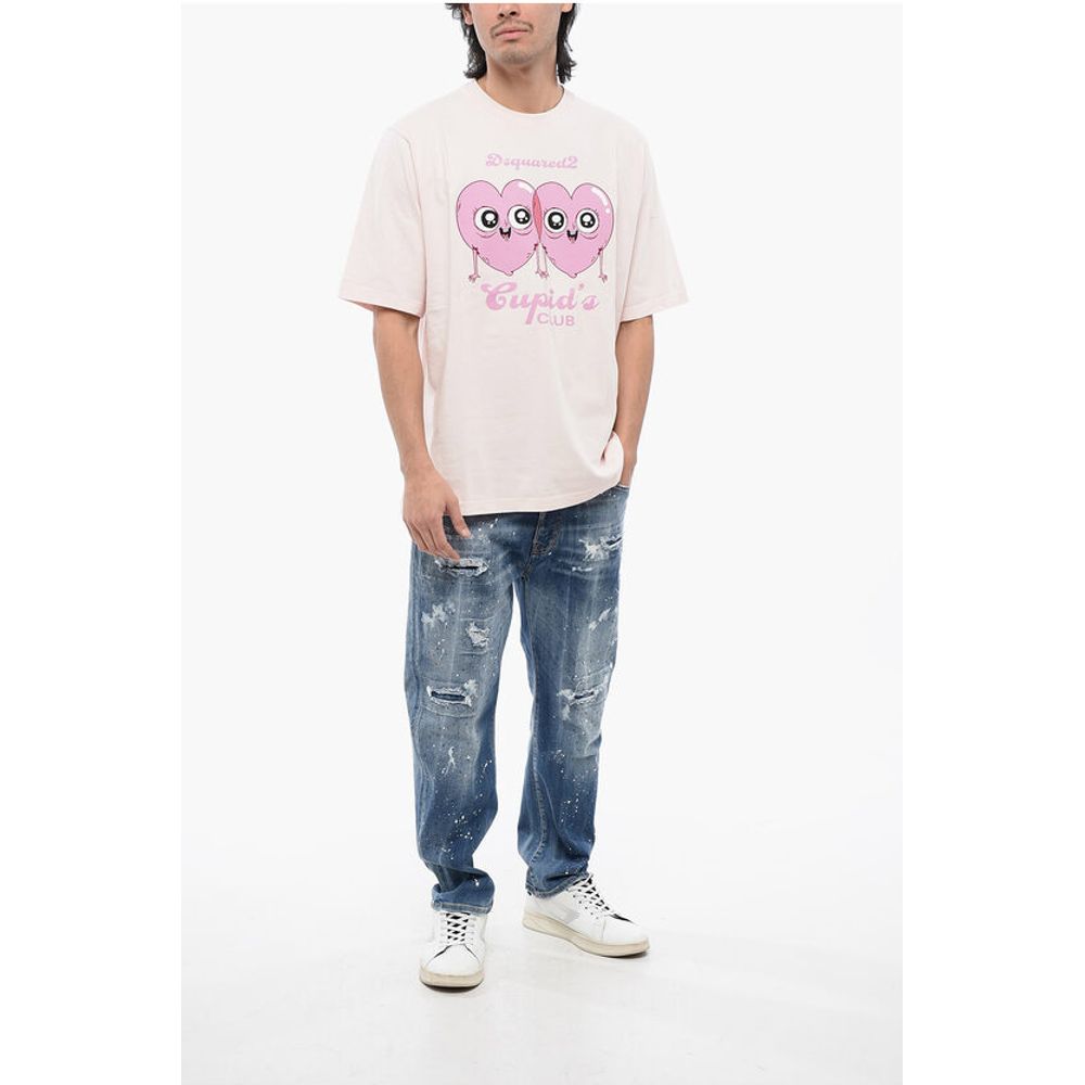 Crew Neck CUPID'S CLUB Cotton T-Shirt