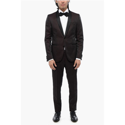 Satin Suit with Damasco Motif