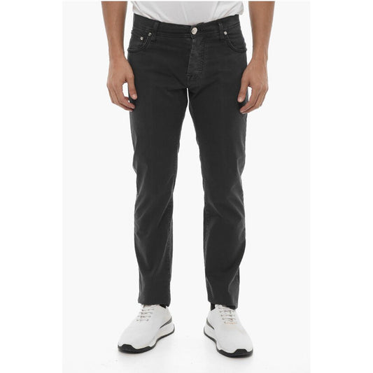 ID 5-Pocketed Stretch Cotton Pants with Belt Loops