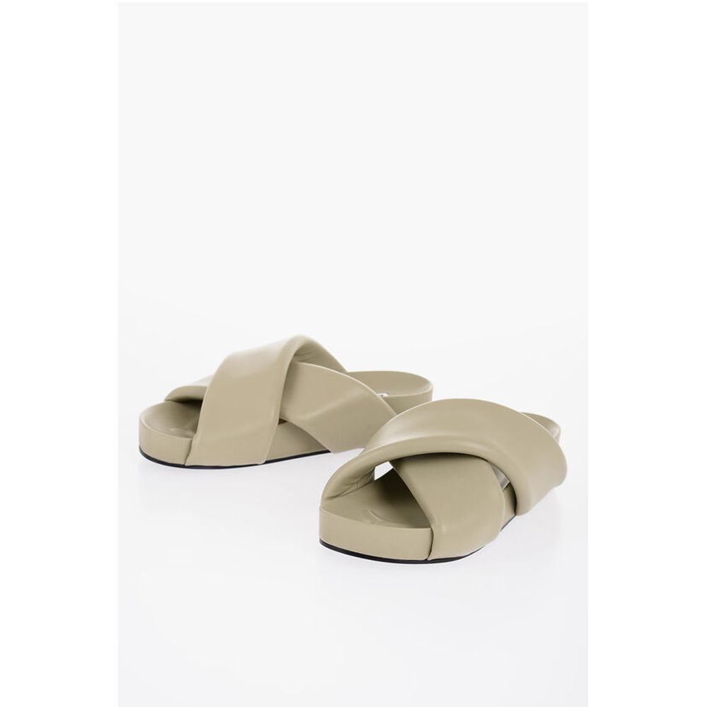 Criss Cross Designed Leather Sandals