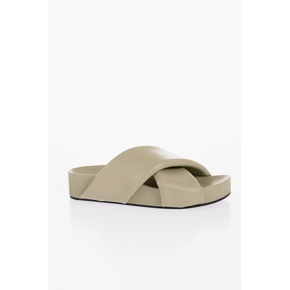 Criss Cross Designed Leather Sandals