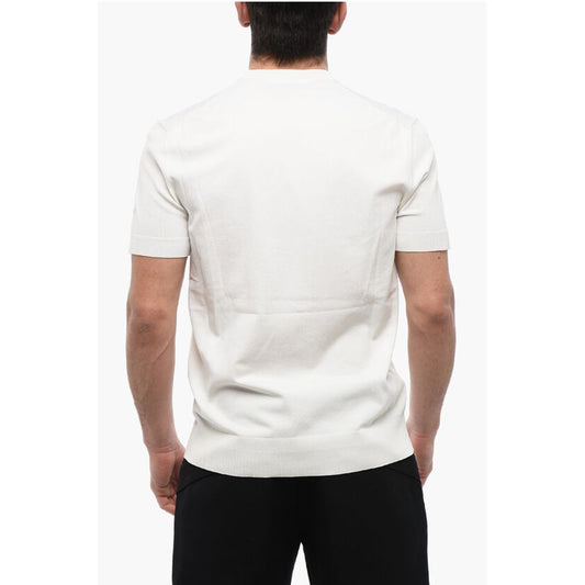 Ribbed Hem TECNO Knitted T-Shirt