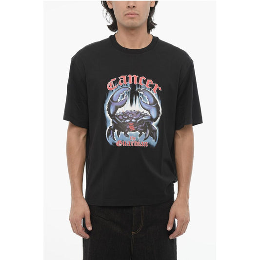 Printed Slim Fit ROCK BAND ZODIAC CANCER Crew-Neck T-shirt