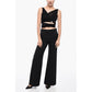 Virgin Wool Wide Leg Pants with Concealed Closure
