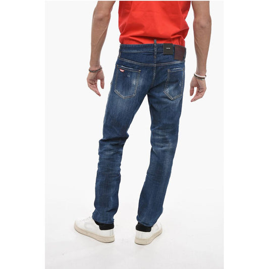Slim Fit Denims with Distressed Detail