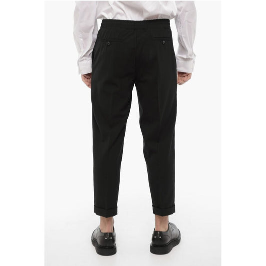 Cuffed Hem Slim Fit Casual Pants
