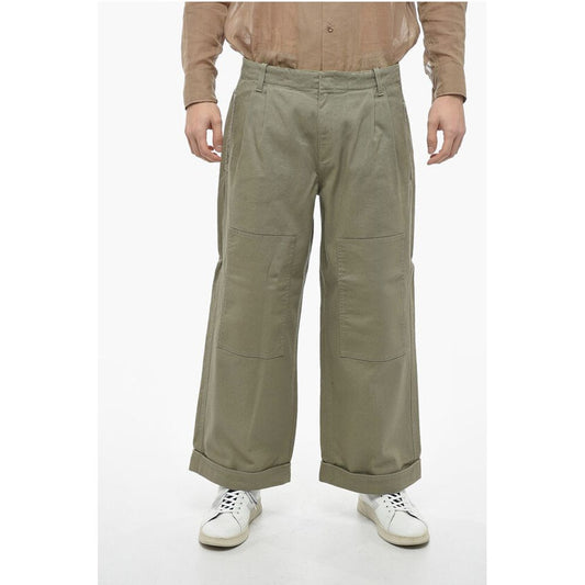 Cropped Wide Leg Jeans with Cuffs