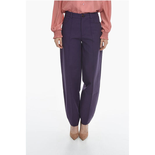 Wool EDGE Pants with Decorative Button